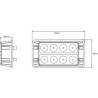 Avertisseur flash LED orange 8x3W duo 12/24V UNIVERSEL LA20012