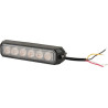 Avertisseur flash LED orange 6x3W 12/24V UNIVERSEL LA20014