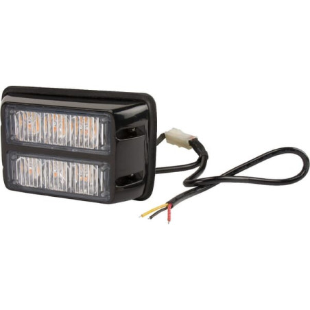 Avertisseur flash LED orange 6x3W 12/24V UNIVERSEL LA20010