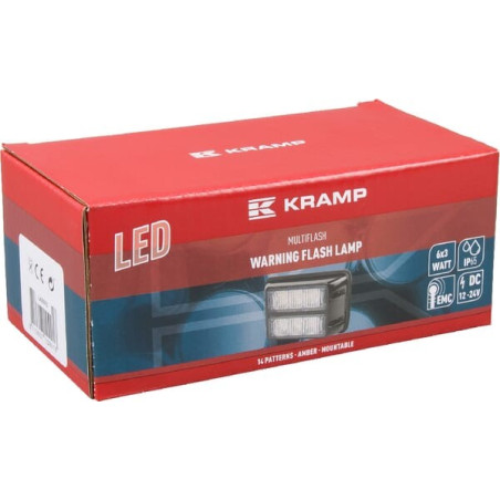 Avertisseur flash LED orange 6x3W 12/24V UNIVERSEL LA20010