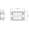 Avertisseur flash LED orange 6x3W 12/24V UNIVERSEL LA20010