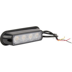 Avertisseur flash LED orange 4x3W 12/24V UNIVERSEL LA20011