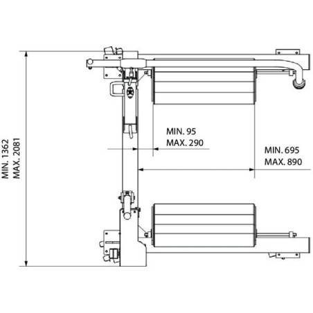 Appareil pour montage de roue 1600 kg COMPAC WD1600
