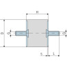 Silent bloc type A UNIVERSEL 2520A55RVS