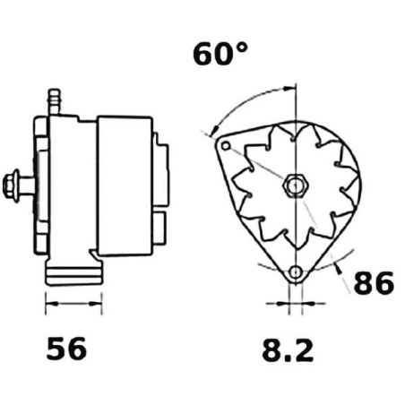 Alternateur MAHLE IA1082
