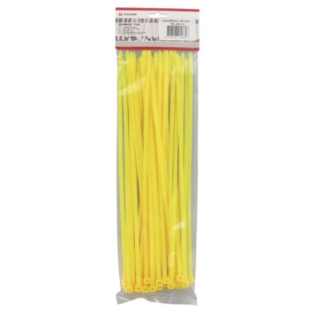 Serre-câbles 4,8x300mm jaune UNIVERSEL TRBL48300YEL