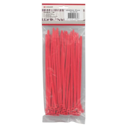 Serre-câbles 4,8x200mm rouge UNIVERSEL TRBL48200RED