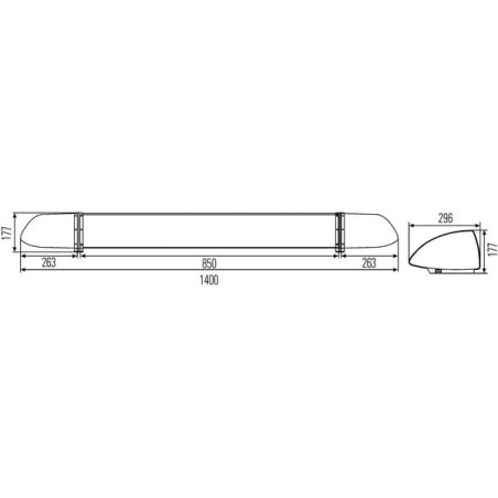 Rampe lumineuse halogène HELLA 2RL007900201