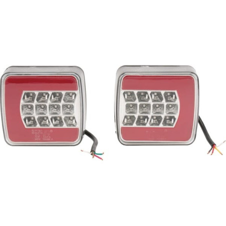 Kit feux arrière LED carré universel câblé GOPART LA99195