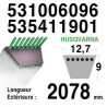 Courroie HUSQVARNA 531006096 - 535411901 - 531 00 60-96 - 535 41 19-01