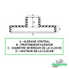 Pignon pour tronçonneuse Poulan  MICRO 25 - 180 - 205 - 225 - 235 - 1800 - 2000 - 2300