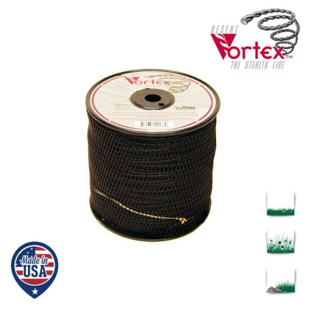 Bobine fil nylon hélicoïdal copolymère VORTEX  - 2.40mm x 208m - Qualité professionnelle - Fabrication américaine