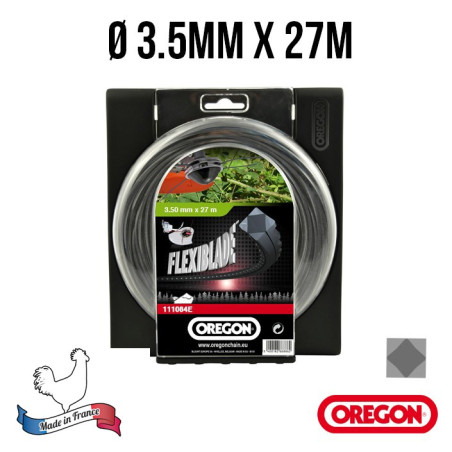 Fil débroussailleuse OREGON Carré Flexiblade 3.5mm x 27m (coque)