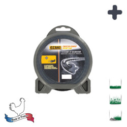 Coque fil nylon hélicoïdal OZAKI Twisted Power Silent Line  - 2.40mm x 15m - Qualité professionnelle - Fabrication française 