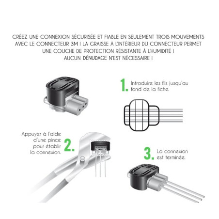 Connecteur 3M MGC Scotchlok 80611434152 résistant à l'humidité 