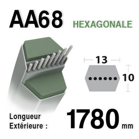 COURROIE AA68 - SNAPPER 1-0749, 10749, 7010749