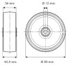 Roue 80mm TENTE UOO080341244