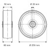 Roue 250mm TENTE FTP2500502060