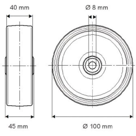 Roue 100mm TENTE IEP100400845