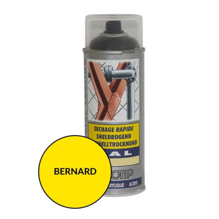 Peinture spéciale motoculture couleur JAUNE BERNARD LOISIRS - Aérosol 400ml