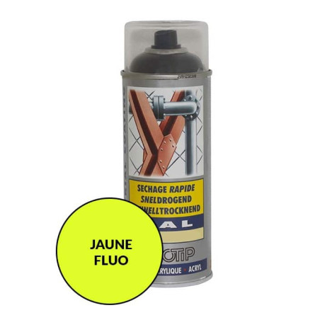 Peinture spéciale motoculture couleur JAUNE FLUO - Aérosol 400ml