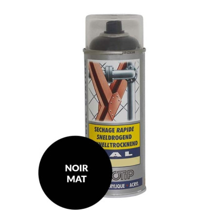 Peinture spéciale motoculture couleur NOIR MAT - Aérosol 400ml