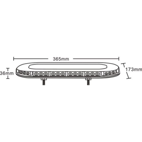 Rampe lumineuse LED magnétique 3x42W UNIVERSEL LA20019