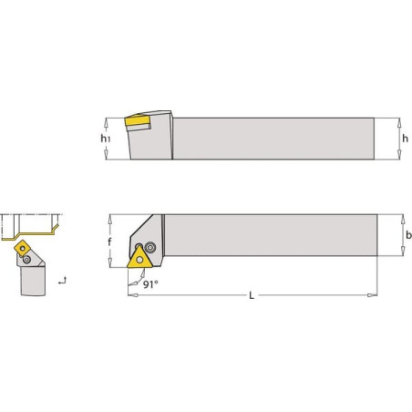 Porte-plaquette gauche I-TOOLS PTGNL2525M16