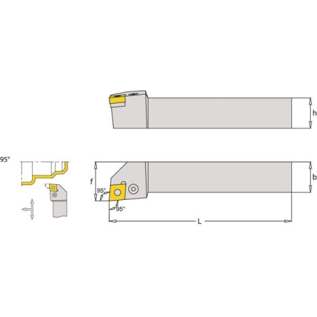 Porte-plaquette gauche I-TOOLS PCLNL2525M12