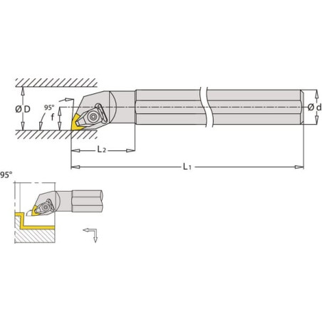Porte-plaquette droit I-TOOLS S25RDWLNR08