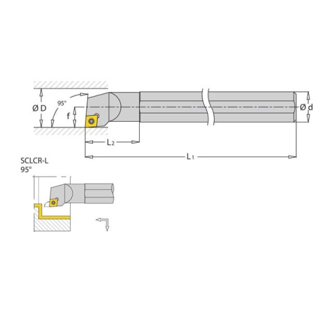 Porte-plaquette droit I-TOOLS S12KSCLCR06