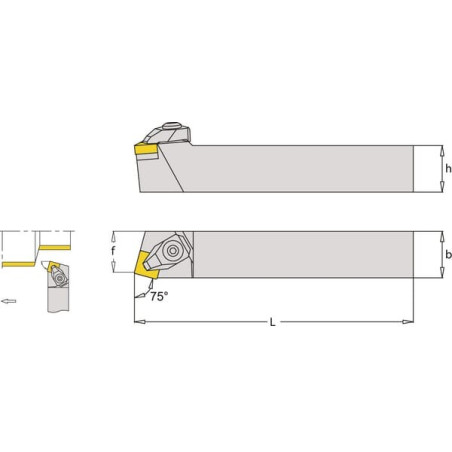 Porte-plaquette droit I-TOOLS DSBNR2525M12