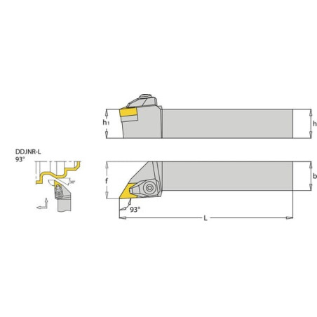 Porte-plaquette droit I-TOOLS DDJNR2525M15