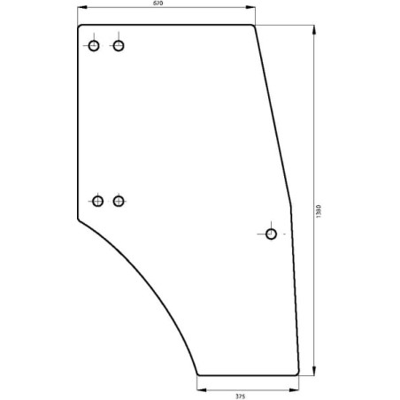 Vitre de porte UNIVERSEL 00097700040N