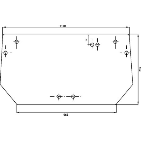 Lunette arrière UNIVERSEL 00110806030N