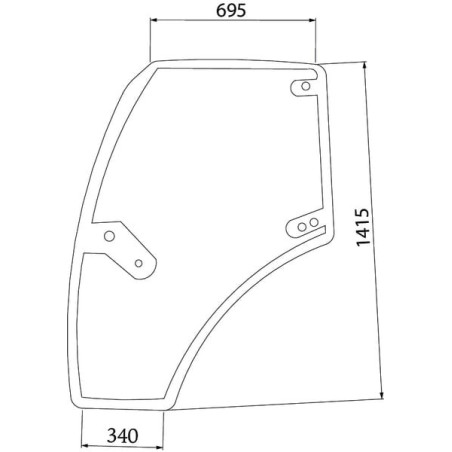 Vitre de porte droite UNIVERSEL 00121432020N