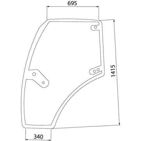 Vitre de porte gauche UNIVERSEL 00121433020N