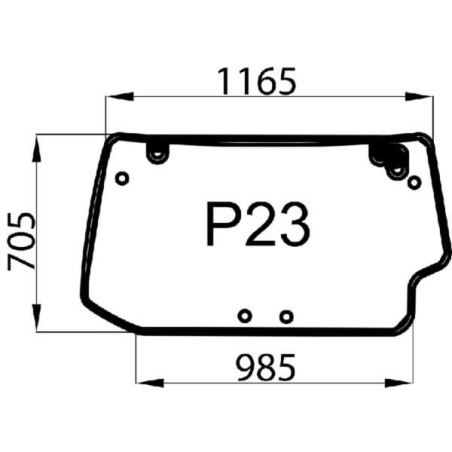 Lunette arrière UNIVERSEL 00121438030N