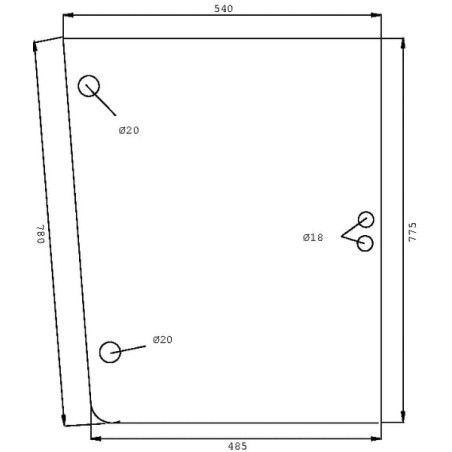 Vitre latérale UNIVERSEL 0077337010N