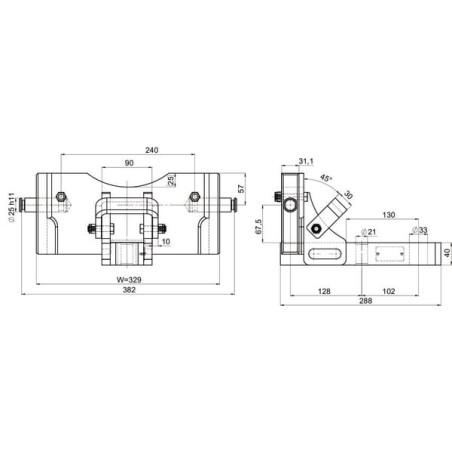Plaque de support SCHARMÜLLER 00833000A02