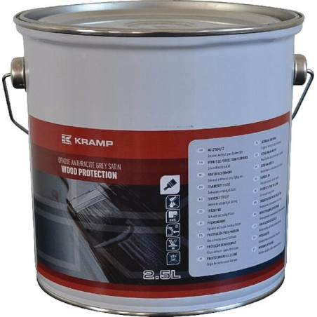 Peinture pour bois gris anthracite 2,5L UNIVERSEL 017116048258KR