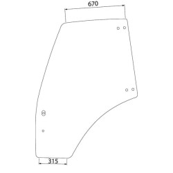 Vitre de porte droite UNIVERSEL 04418952KR