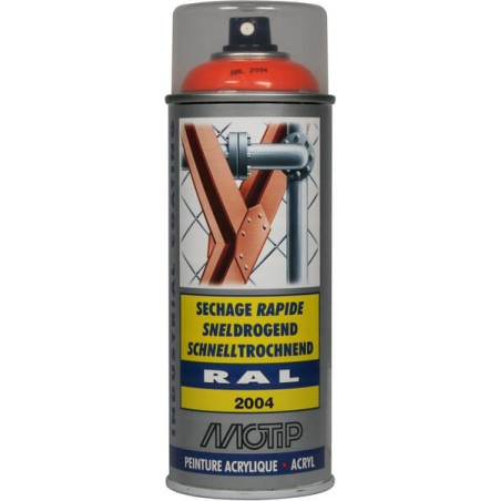 Peinture spray orangé pur MOTIP 07007