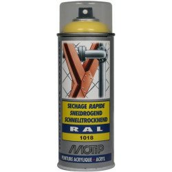 Peinture spray jaune de galvanisation MOTIP 07063