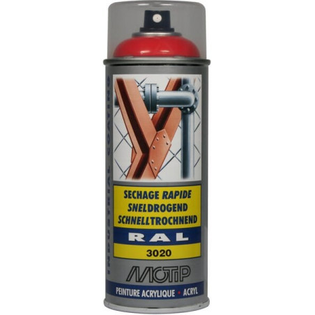 Peinture spray rouge trafic MOTIP 07088