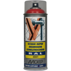Peinture spray rouge signalisation MOTIP 07102