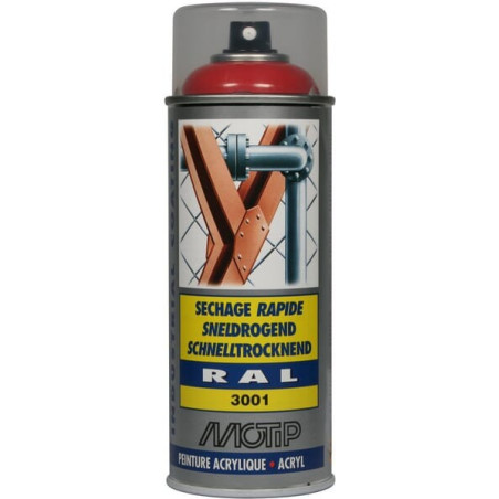 Peinture spray rouge signalisation MOTIP 07102