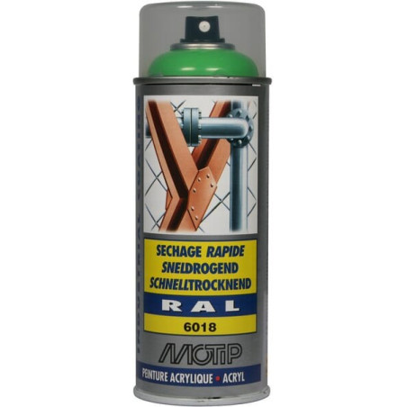 Peinture spray vert jaune MOTIP 07127