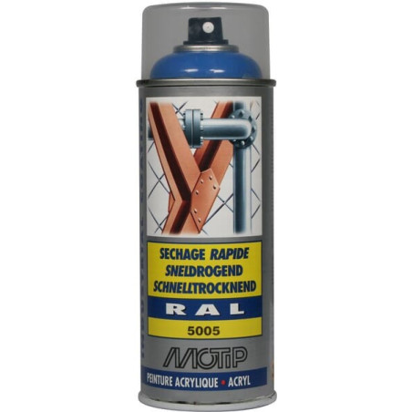 Peinture spray bleu de sécurité MOTIP 07134