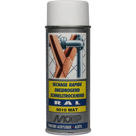 Peinture spray blanc pur MOTIP 07166